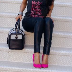 Hot pink heels